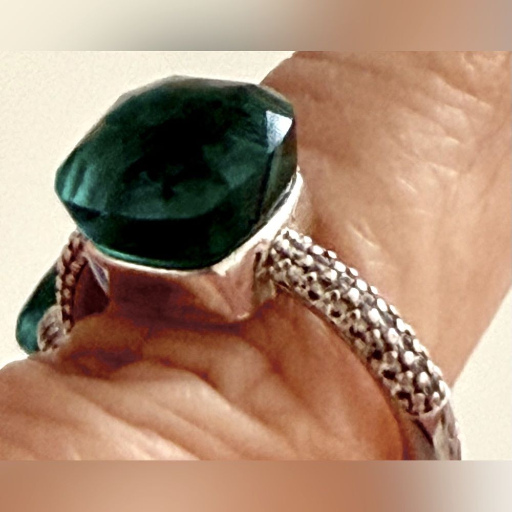 classic candy style ring inlay transparency zircon crystal ring size 5